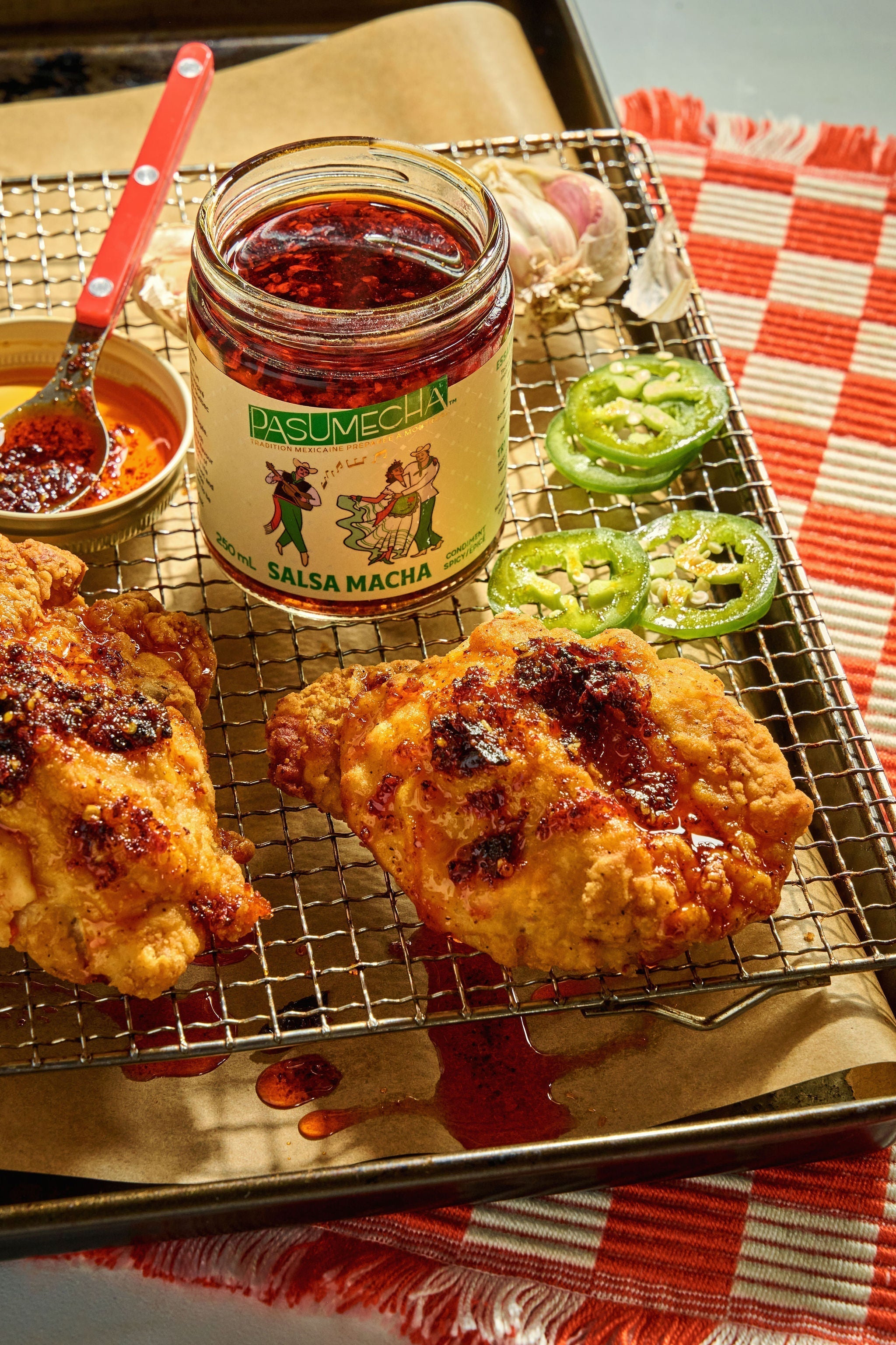 Poulet frit croustillant à la Salsa Macha Épicée